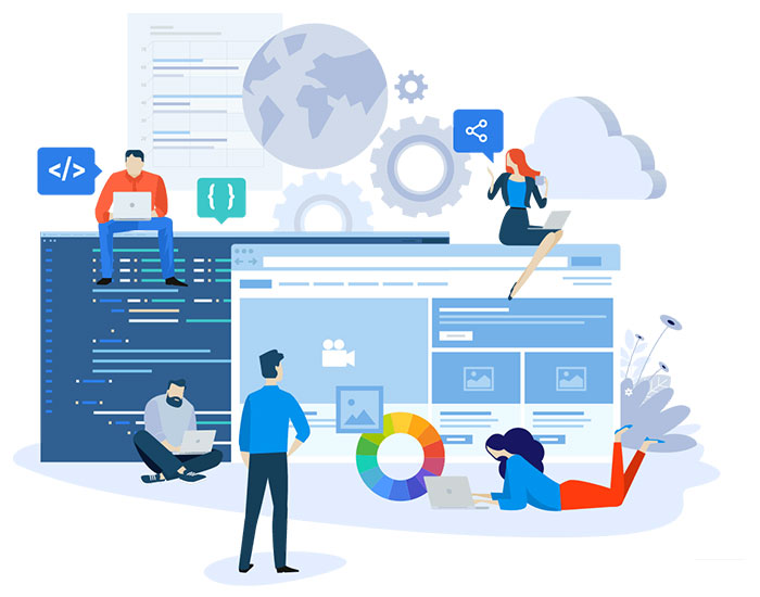 Illustratie van digitale workflow en analyse